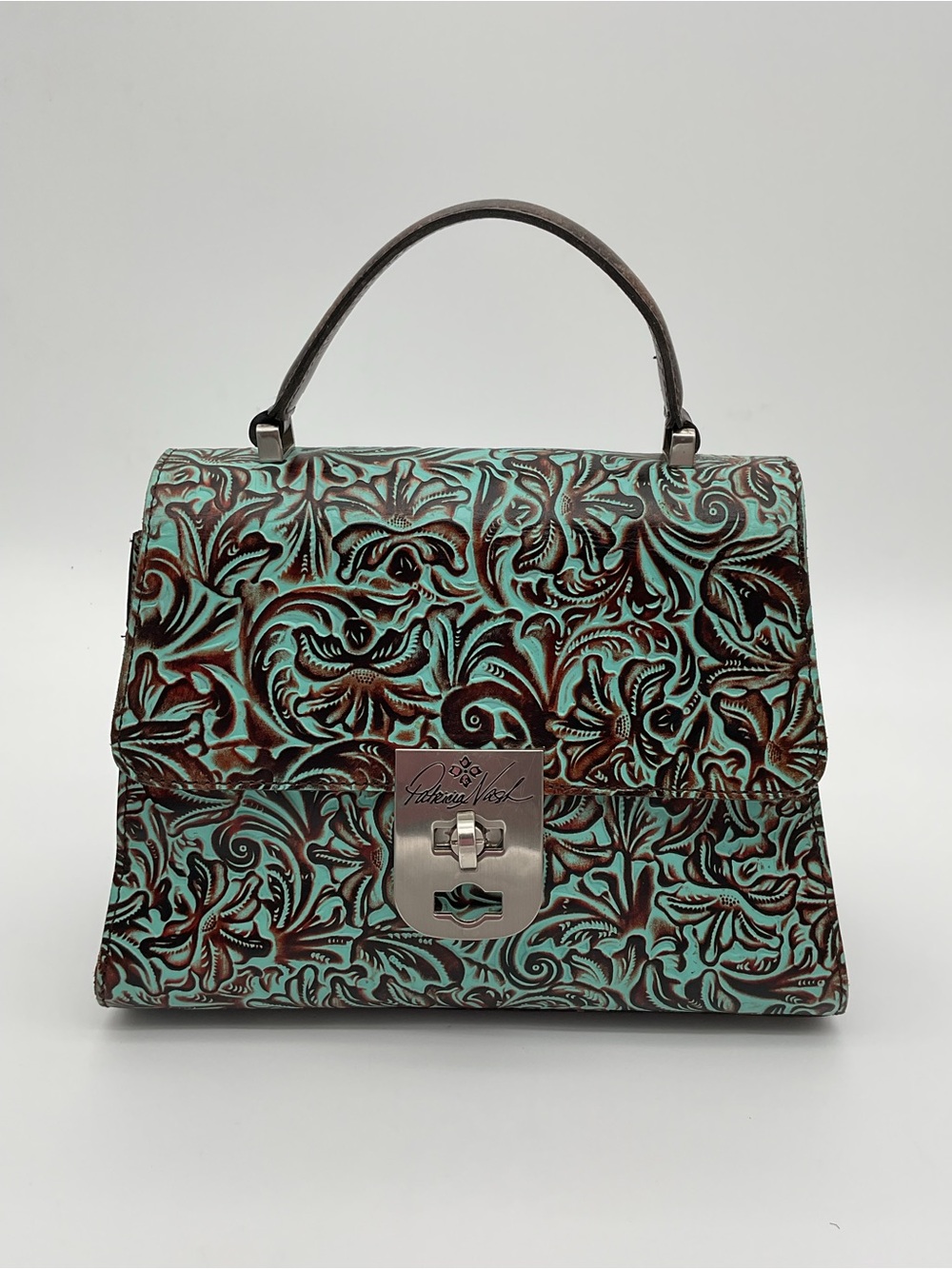 Patricia Nash Chauny Hand-Tooled Top-Handle Satchel - No Strap